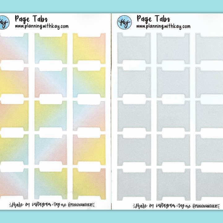 Page Tabs for wholesale by Planning With Kay