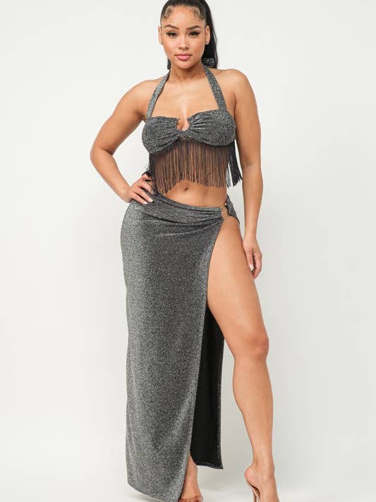 Set van bikinitop en rok met franjes voor wholesale door Belita Collection