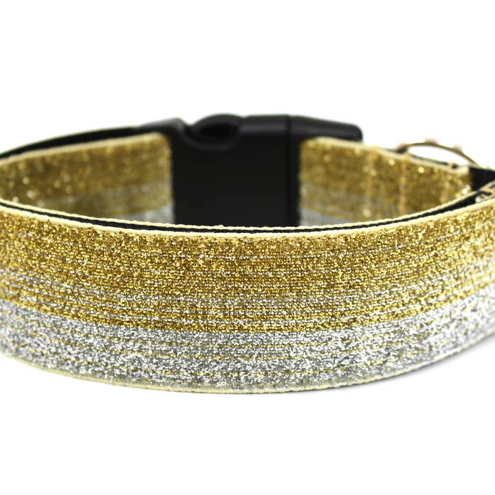 Glitter Dog Collar 1" or 1.5" Ombre Dog Collar Gold Dog Coll for wholesale by Wagologie