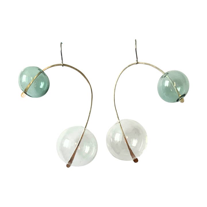 Bubble Celestrial Glass Blown Earrings for wholesale by CanDid Art