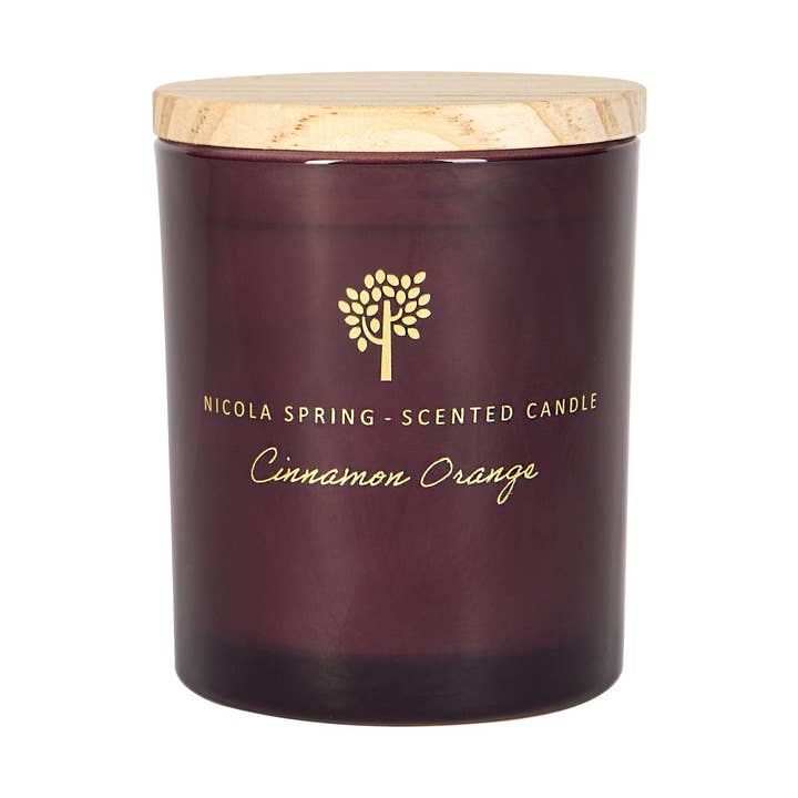 130g Cinnamon Orange Soy Wax Scented Candle - By Nicola Spring for wholesale by Rinkit Pty Ltd