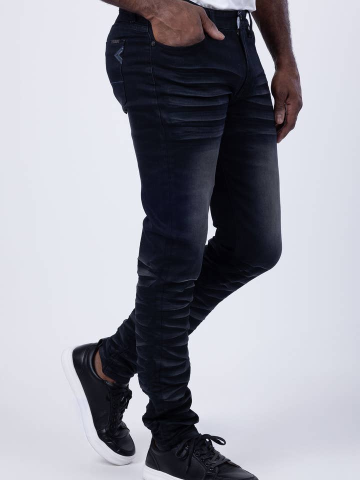 BARABAS - Wholesale Jeans - Men's - Men's Crumpled Effect Premium Denim Jeans 4JE14
