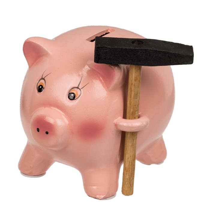 Out of the blue KG - Wholesale Money/Piggy Bank - Savings box, Pig with Hammer,3