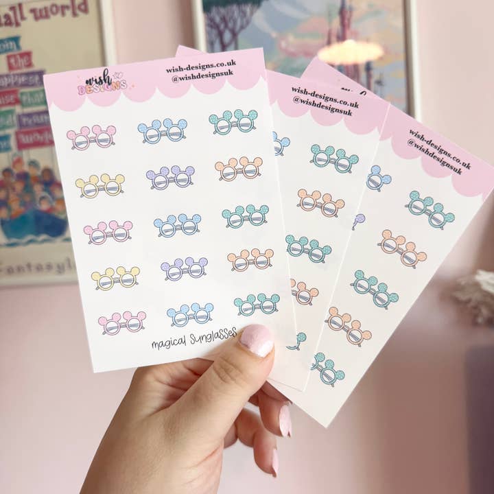 Wish Designs - Wholesale Sticker - Magical Sunglasses Vinyl Sticker Sheet2