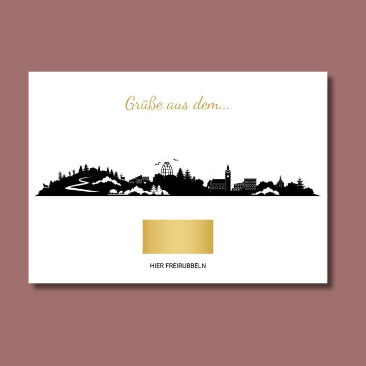 Rubbelkarte Bayerischer Wald Postkarte Karte zum Freirubbeln für den Großhandel von FreelingVenture