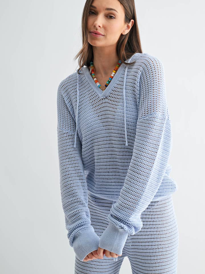 Mono B - Vendita all'ingrosso Felpa con cappuccio - Donna - Felpa all'uncinetto ariosa