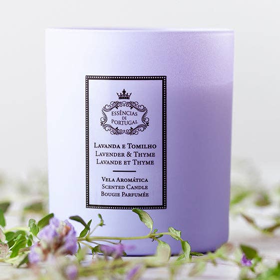 Essências de Portugal - Wholesale Pot/gevulde kaars - Kaars met lavendel en tijm - 180gr0