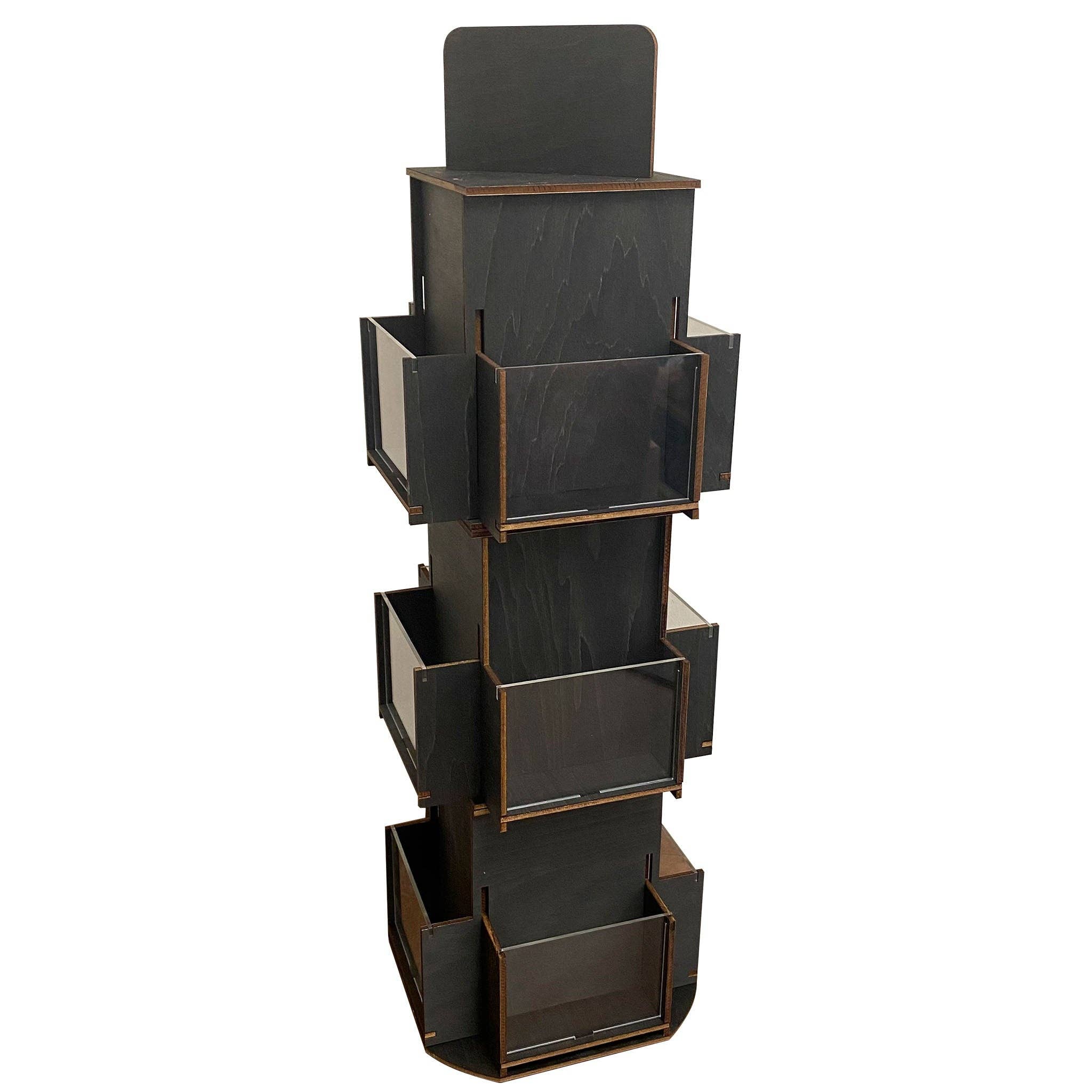 Torched Displays – wholesale Retailer display stand/case – Rotating Greeting Card Display Stand - 3 Tier3