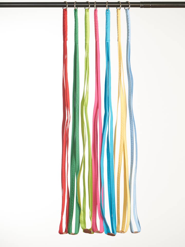 30" Assorted Bright Fabric hangers for wholesale by Primitive Planters