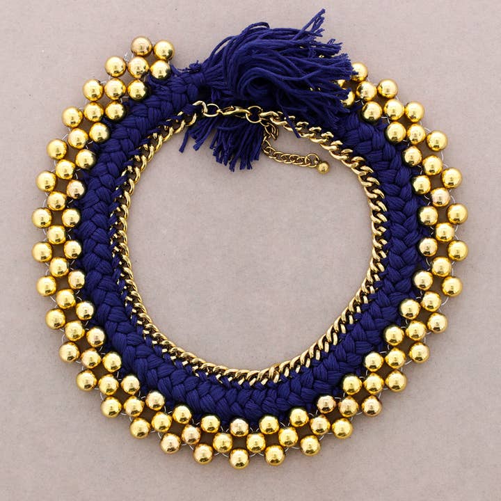 La Cuerda De Sol – wholesale Snap-smycken – FLÄTAD TRÅD PÄRLHALSBAND