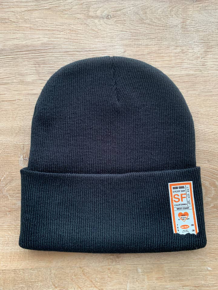 Sort Transfer Beanie for engroshandel hos New Skool