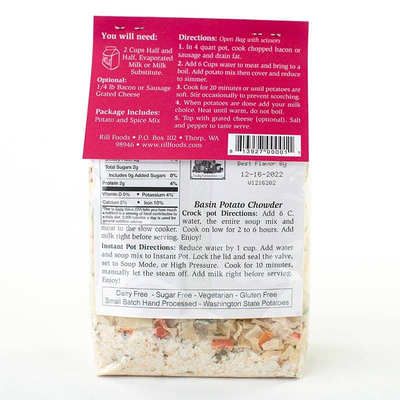 Rill Foods - Wholesale Soup - Large Basin Potato Soup Mix1