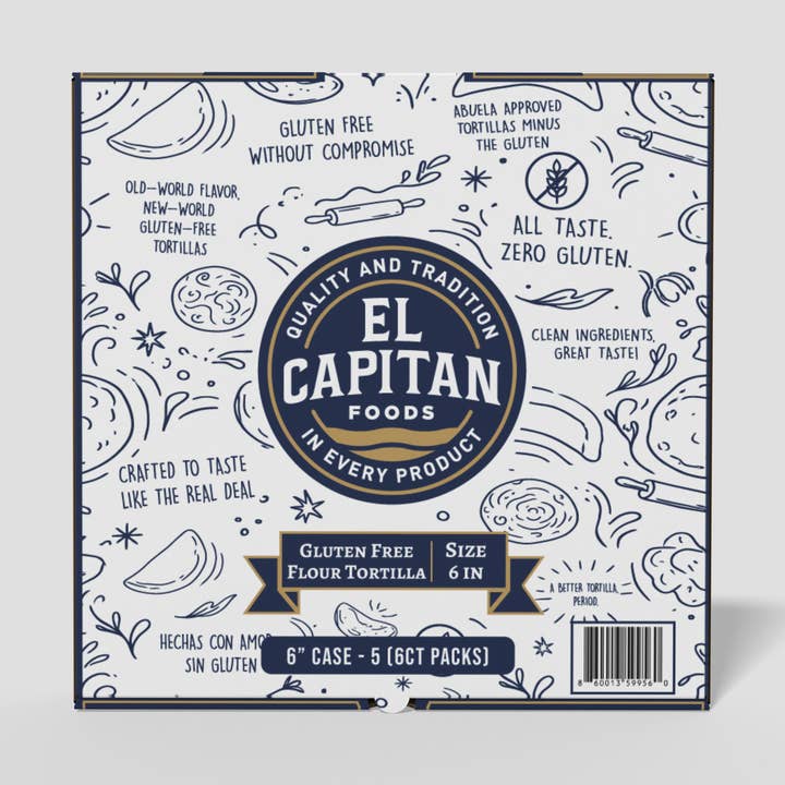 6in Case Gluten Free Flour Tortillas Case (6ct - 5pk) for wholesale by El Capitan Foods