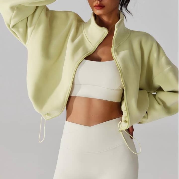 Women's Reversible Fleece Cropped Drawstring Jacket and other Purchase Wholesale european products. Free Returns & Net 60 Terms on Faire trending on Faire.