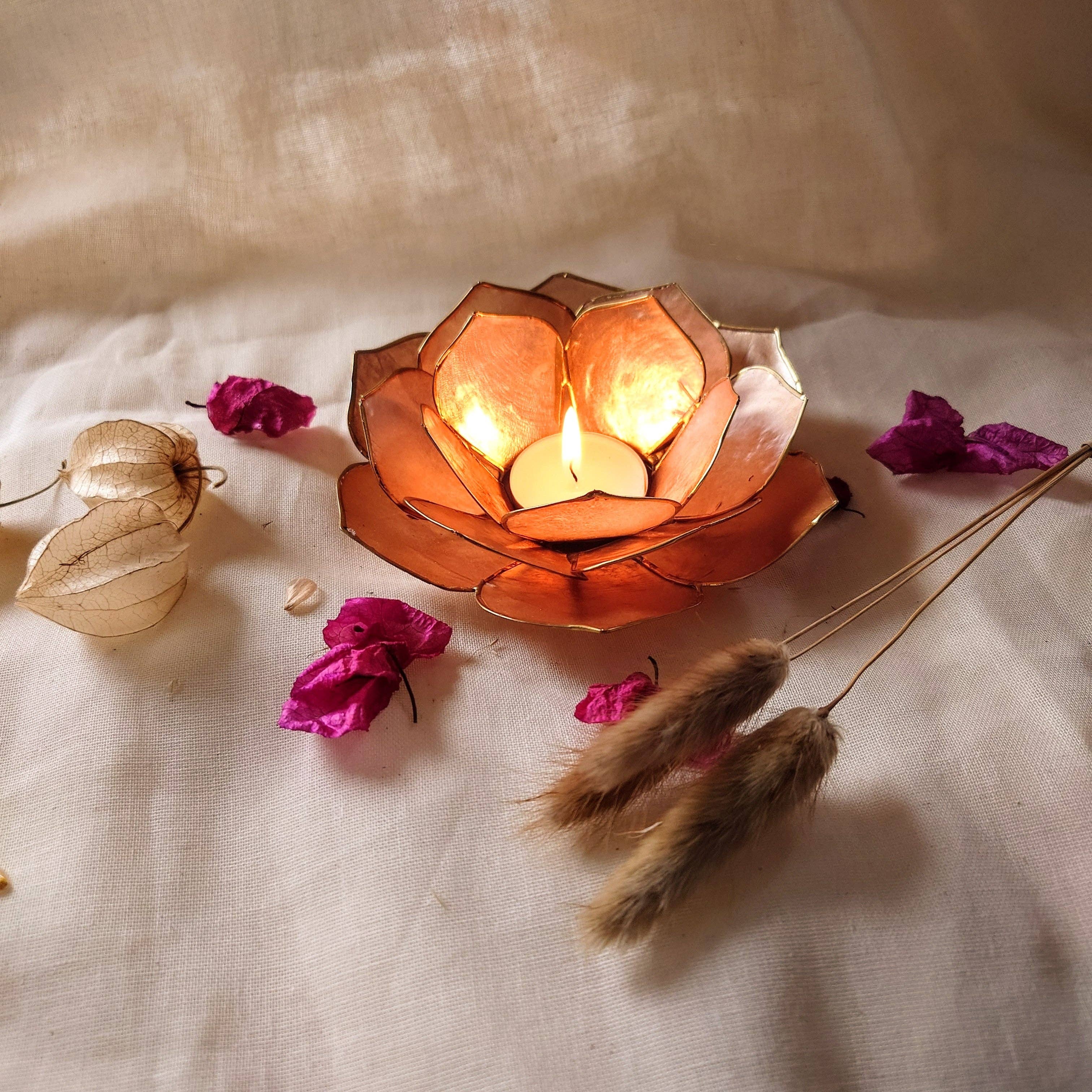 Insight Stones - Wholesale Jar/Filled Candle - Lotus tea light4