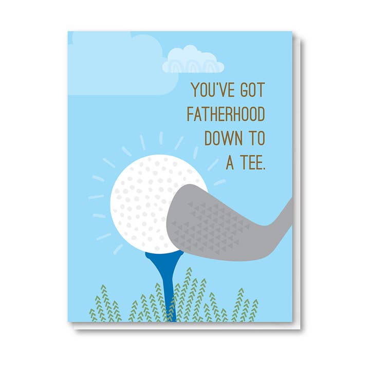 Cartão do Dia dos Pais da camiseta de golfe por atacado de doodle bird design