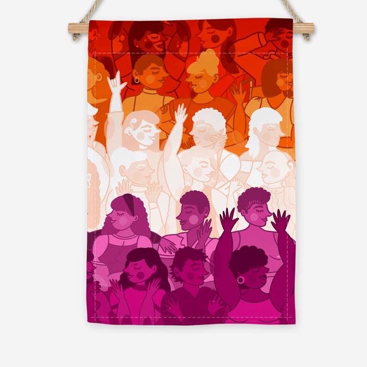 Bandeira do Jardim do Pride Lésbico, LGBTQ, Pride Art, Mês do Orgulho por atacado de Jack and Bec