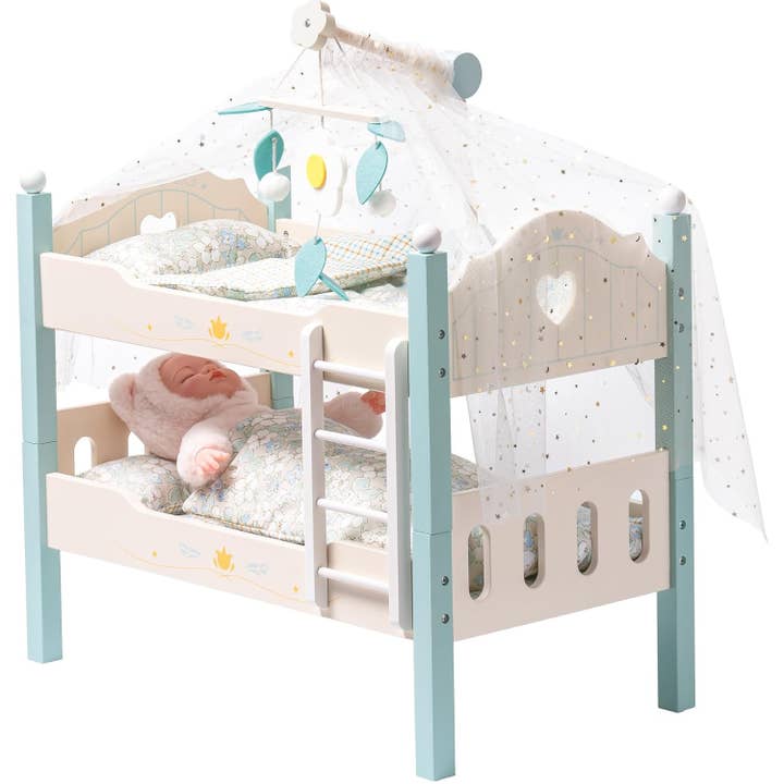 Robud Cute Wooden Stackable Doll Bed Playset Cribs Furniture for wholesale by Robud & Mewoofun Official Store