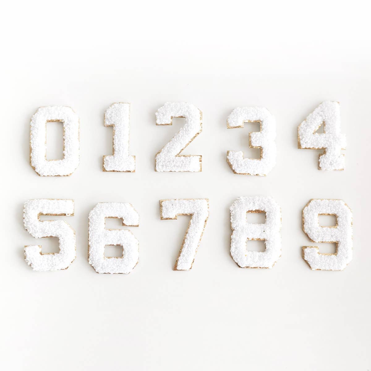 Viv&Lou - Wholesale Patch - White Varsity Number Patch0