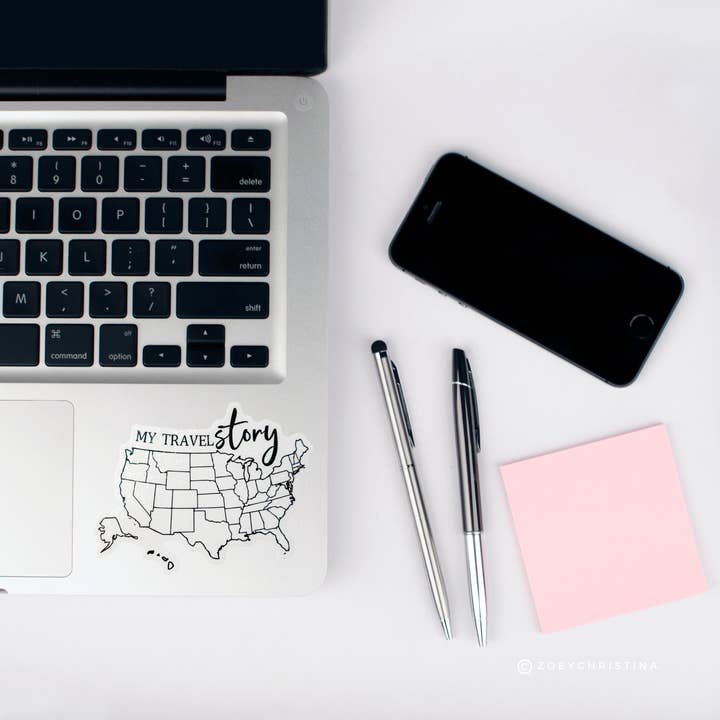 Zoey Christina - Wholesale Sticker - United States Travel Sticker – Colorable Map for Road Trip4