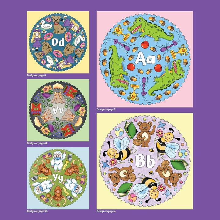Fox Chapel Publishing - Wholesale Kleurboek - Kinderen en baby - Mijn Mandala Alphabet kleurboek - Super schattig kleuren en leren