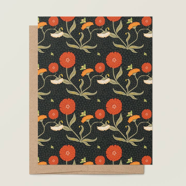 Calendula Garden A2 Greeting Card for wholesale by re:mused studio