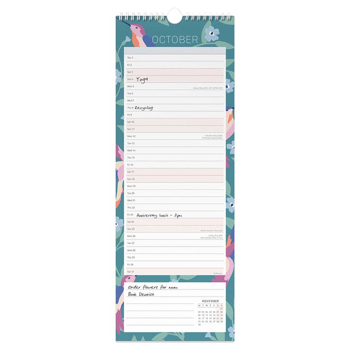 Busy B – wholesale Calendar – 2026 Slim Wall Calendar with Notes, Hook & Storage Pocket3