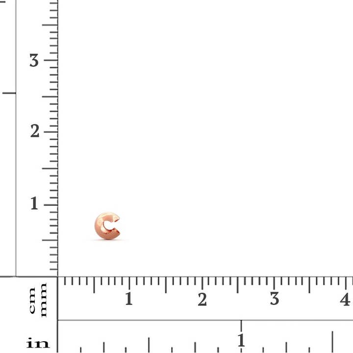 Plazko - Wholesale Craft Supplies - 14Kt Rose Gold Filled 4mm Crimp Covers - 20pcs/pack1