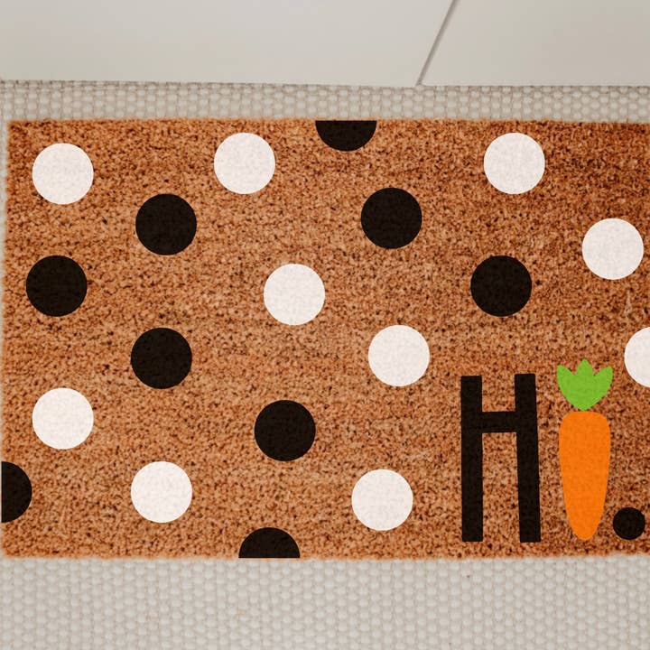 Hi Carrot Doormat for wholesale by Miss Molly Designs, LLC
