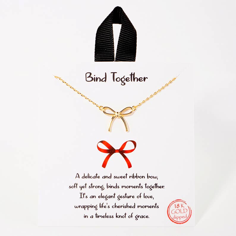 Fashion City - Wholesale Kids Necklace - Kids - Gold Dipped Girls Bow Charm Necklaces2