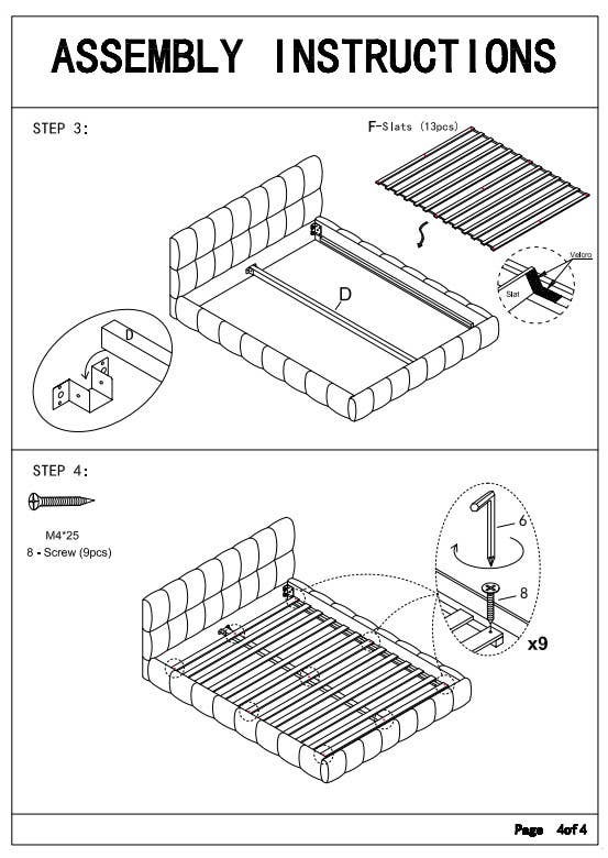 Dark Grey Queen Size Upholstered Chenille Platform Bed for wholesale on Faire13