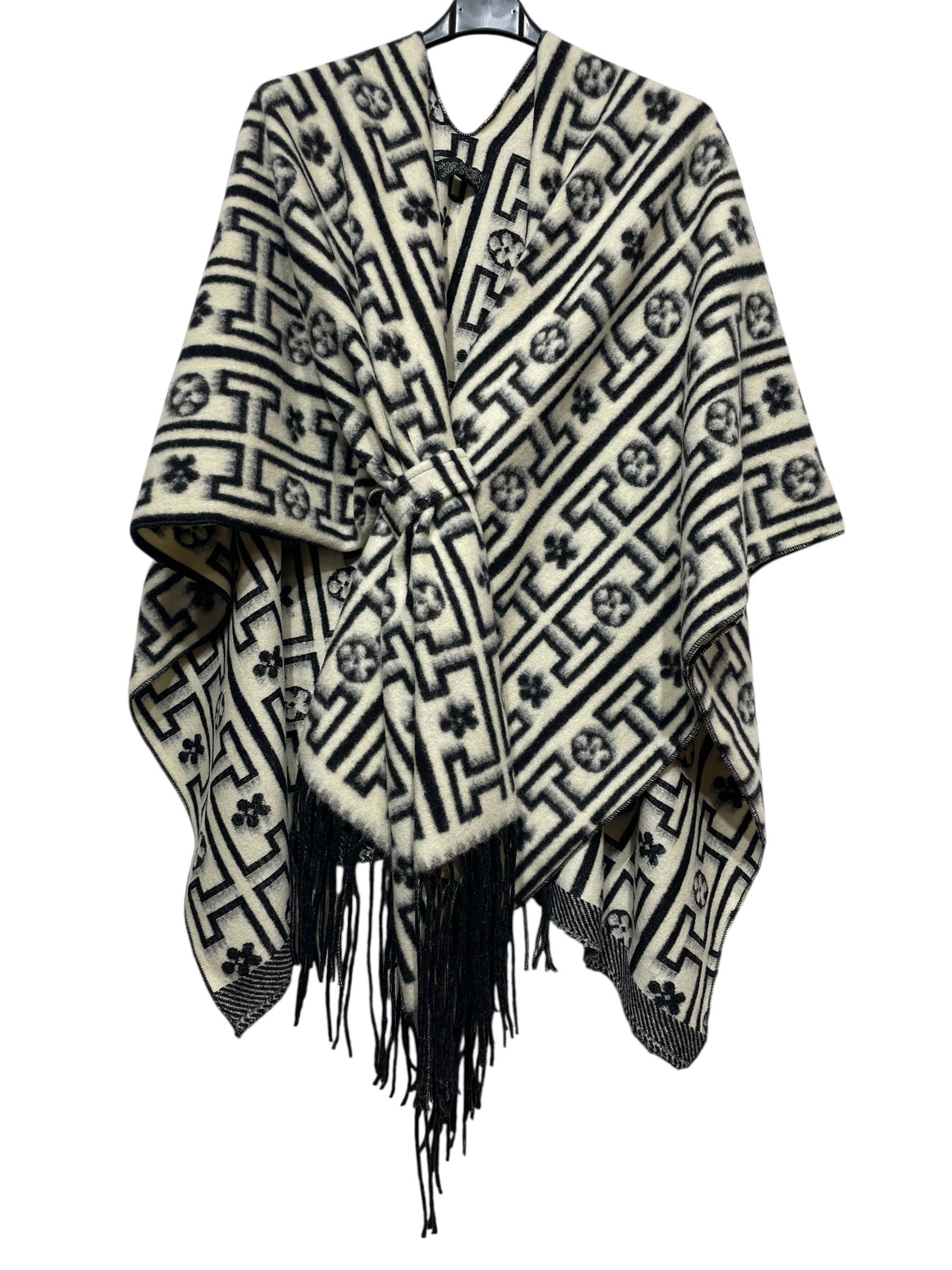 LINEN & COTTON HOUSE - Vente Poncho – femme - 40811 PONCHO IMPRIME AUTUMN WINTER CLOTHING 1