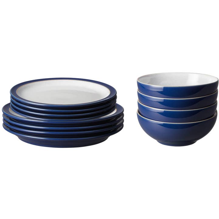DENBY STONEWARE ELEMENTS DARK BLUE 12 PIECE TABLEWARE SET for wholesale by Denby Brands