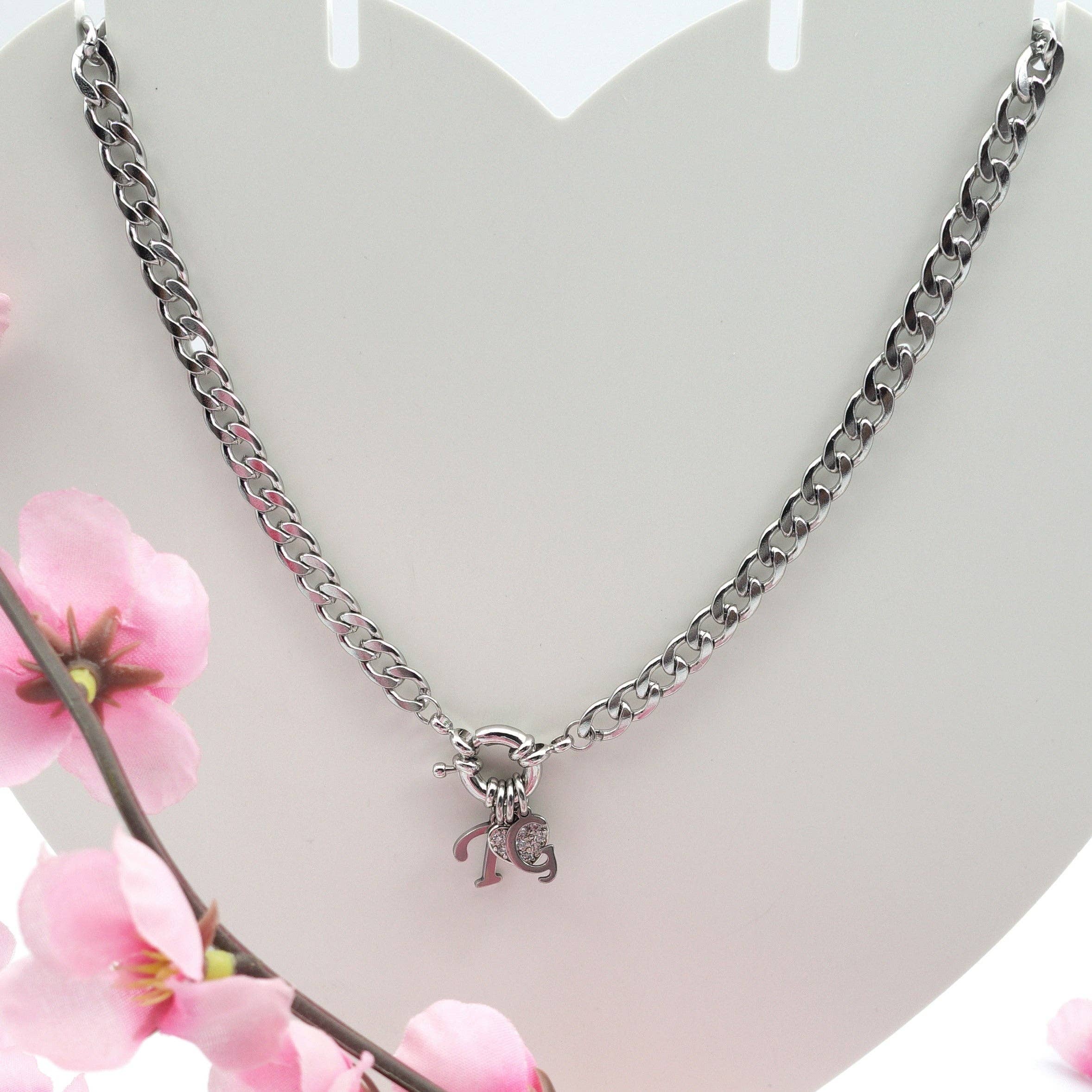 Daemon srls – wholesale Pendant/charm necklace – MY INITIALS ~ Collana Personalizzata Con le tue iniziali in Acciaio Inossidabile5