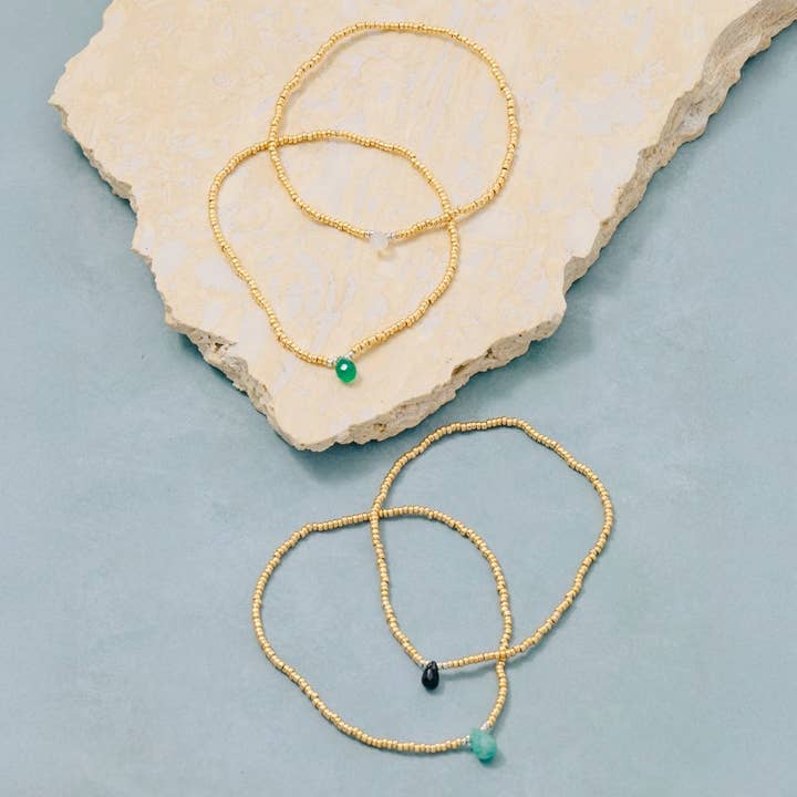 Perlen-Tropfenanhänger-Armband für den Großhandel von The Looks by Fame Accessories