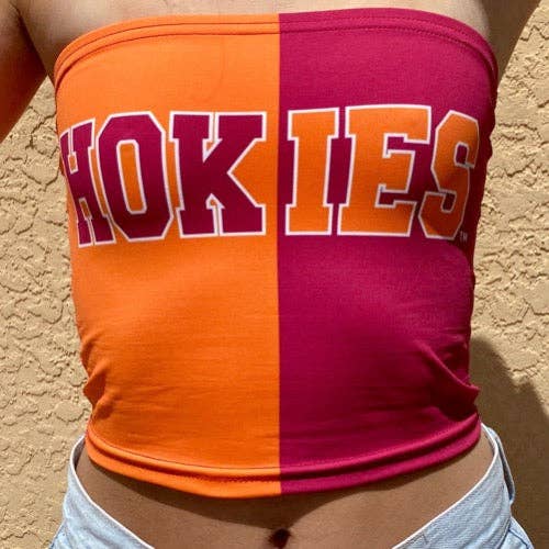 Lojo Collegiate Apparel – Engroshandel Sportstop – til kvinder – Virginia Tech Hokies To-tone Tube Top11