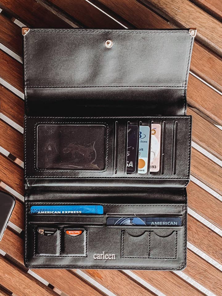 Everyday SD Card Slot Wallet - Black for wholesale by Carleen Creative