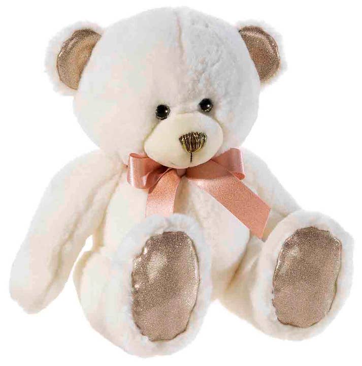 Heunec - Wholesale Stuffed/Plush Toy - Kids & Baby - Bear Pearlie 'Creamie' Bow #