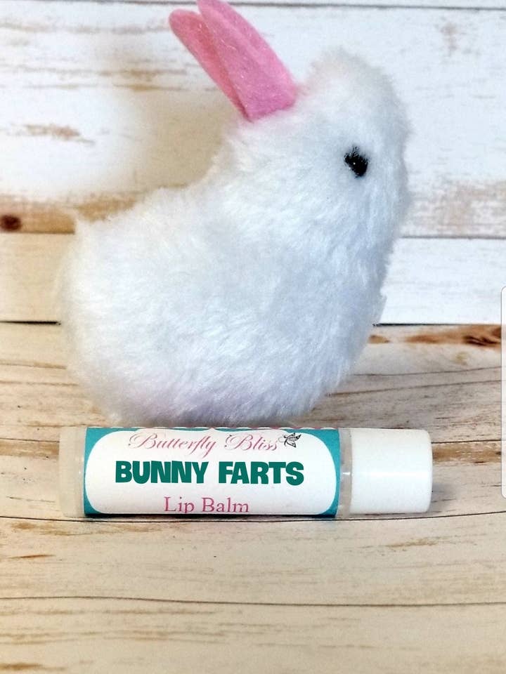 Easter Gifts | Easter Lip Balm | Easter Balm | Bunny Farts Lip Balm | Bunny Basket Ideas | Easter Basket Ideas | Funny Easter Gifts | Lips for wholesale by Butterfly Bliss