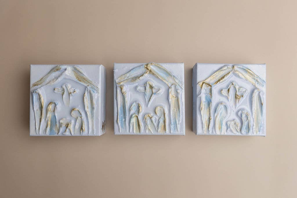 HappiesByAMS - Wholesale Painting/Drawing - Canvas - 4x4 inch - Nativity4