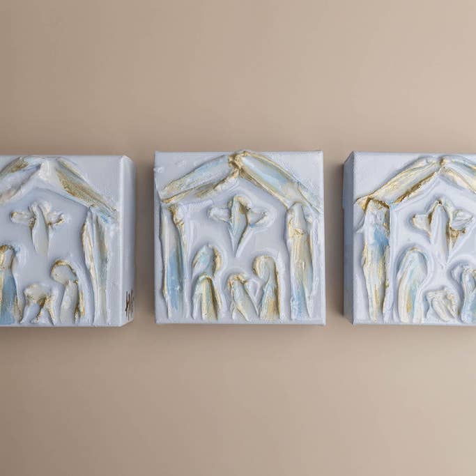 HappiesByAMS - Wholesale Painting/Drawing - Canvas - 4x4 inch - Nativity4