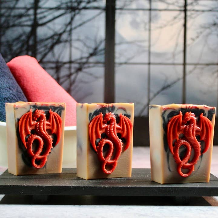 Wicked Bubbles LLC - Wholesale Bar Soap - Dragon’s blood handmade soap6