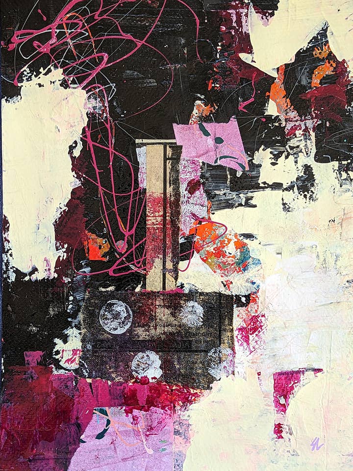 Blackberry swirl - Abstrakt kunst - Giclée Print for engroshandel hos Driftwood Gallery