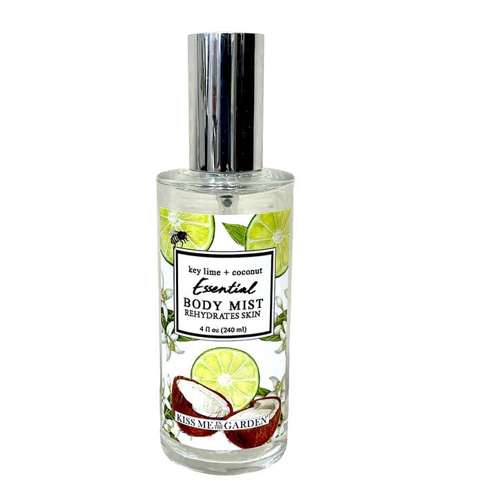 Key Lime & Coconut Body Mist 4 oz for wholesale by Kiss Me in the Garden