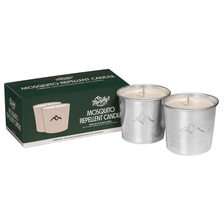 Mosquito Repellent Candle Refill 2-Pack (9oz) - Case of 6 for wholesale by Murphy's Naturals