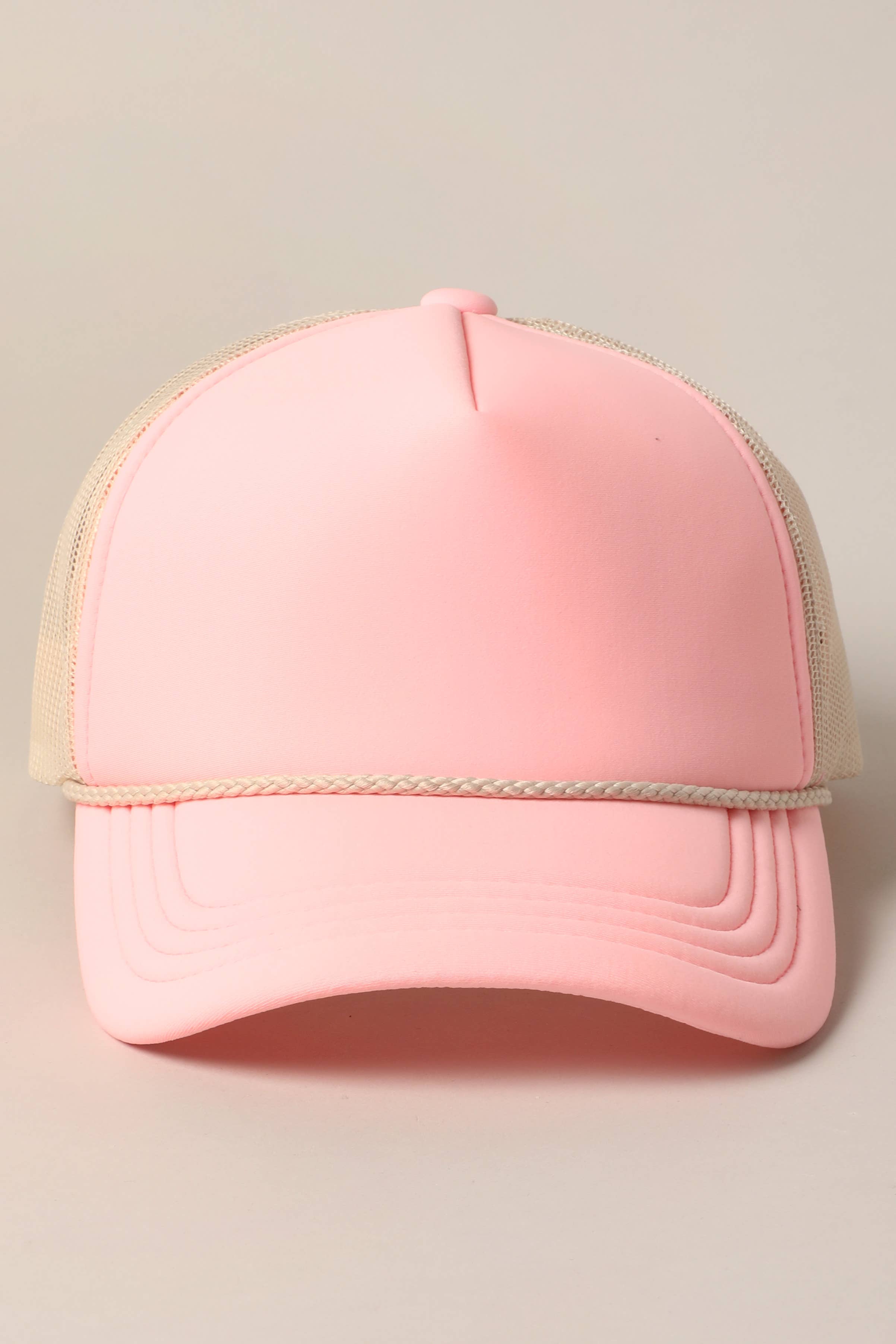 Fashion City – wholesale Trucker hat – Women’s – Plain Foam Rope Mesh Back Trucker Hat 25