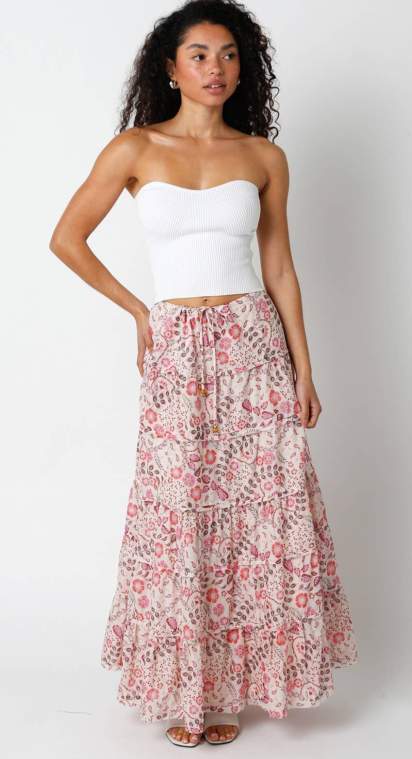 Rosa creme Saia Maxi Blair para venda a revendedores na Faire3