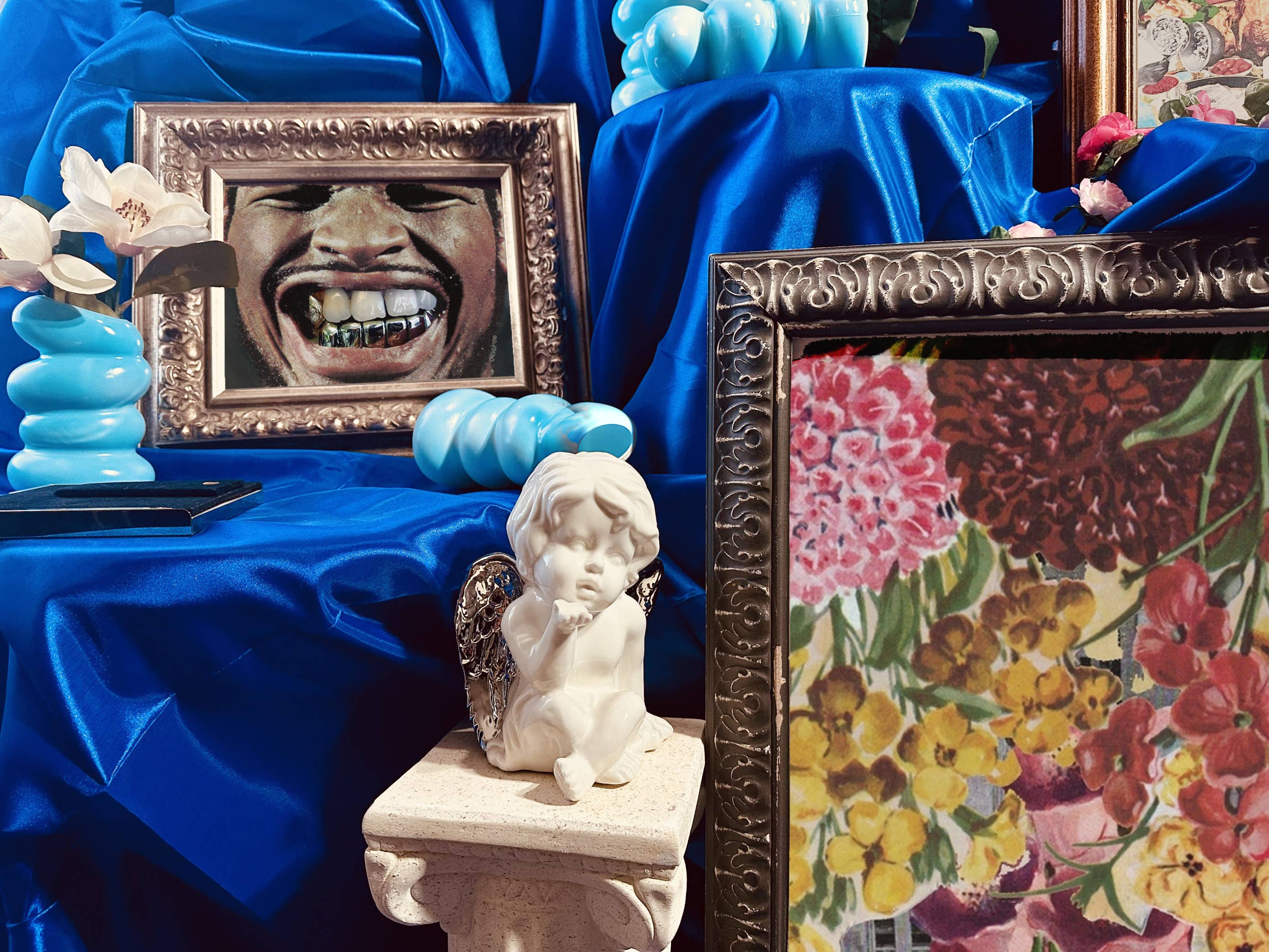 City and Flower Collage - Wholesale Poster - Gold Teeth Retro Poster2