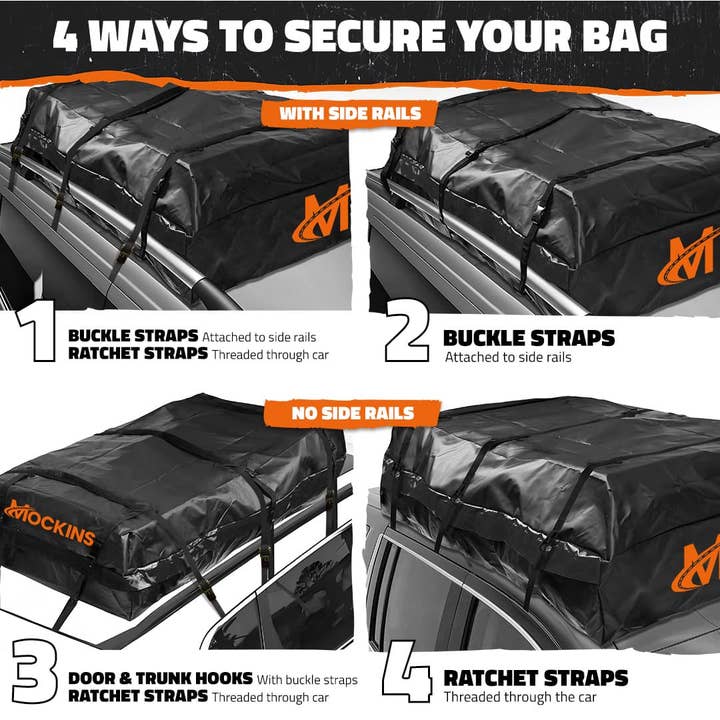 mockins - Wholesale Luggage - 50 Cu Ft Rooftop Bag 85"x50"x20"3