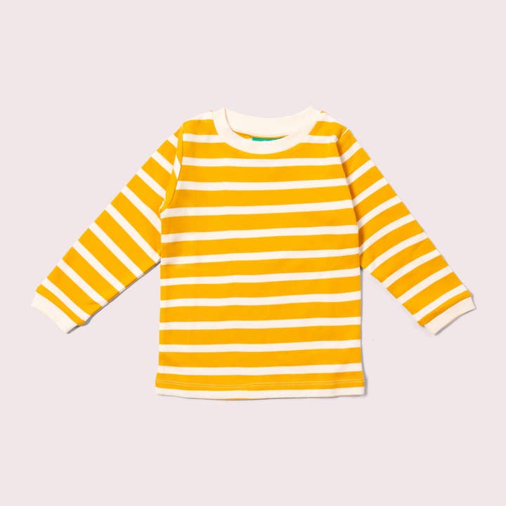 Gold Striped Long Sleeve T-Shirt for wholesale by Little Green Radicals